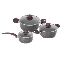 Free sample imported 12 PCS non-stick cookware sets casserole sets  with bakelite handles and