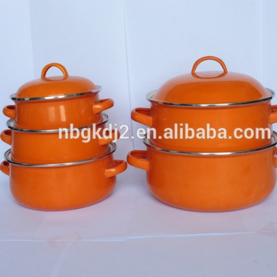 5pcs enamel cast iron round casserole cast enamel cookware set