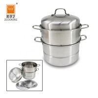 Hight Quality Stainless Steel  Couscous Pot  Food Steamer Set With  Visible Lid